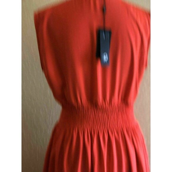 OUGES Women Sleeveless A-line Pocket Party Cocktail Dress Orange Size XL NG23 - Picture 8 of 8
